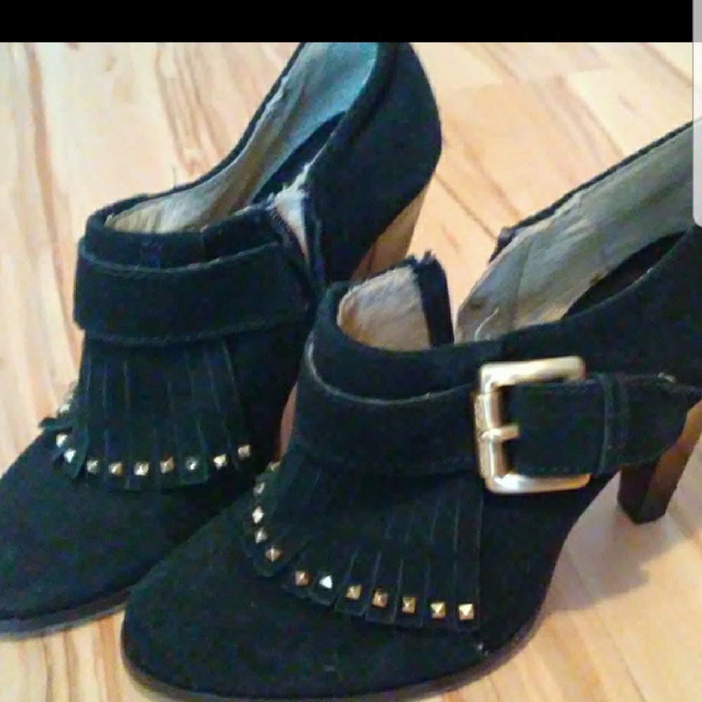 Michael Kors black and gold booties